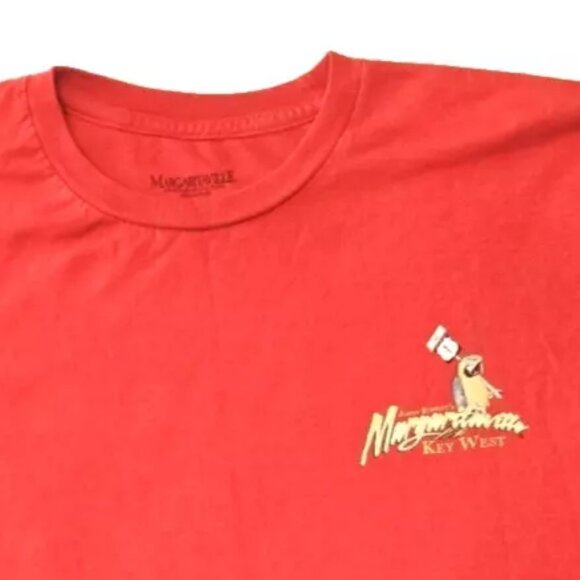 Men's "Jimmy Buffett's Margaritaville - Key West" Red Short Sleeve T-shirt. - Picture 4 of 4